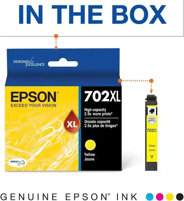 Epson 702XL DURABrite Ultra Yellow Ink Cartridge [T702XL420-S]