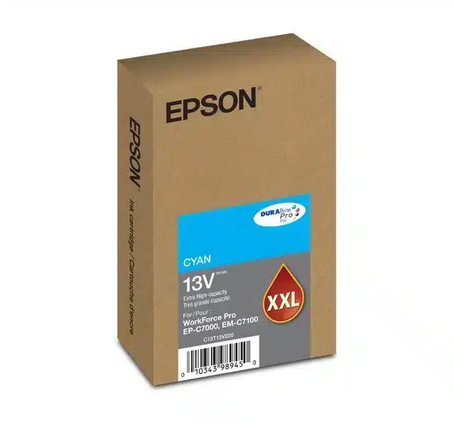 Epson DURABrite Pro T13V Extra High-capacity Cyan Ink Cartridge [T13V220]
