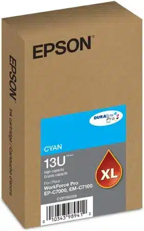 Epson T13U DURABrite Pro High-Capacity Cyan Ink Cartridge [T13U220]