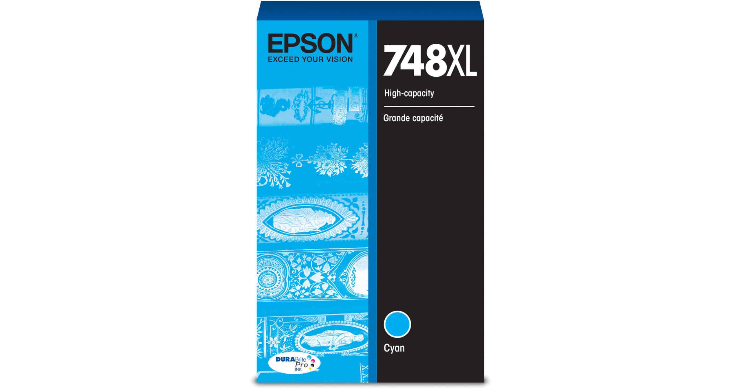 Epson DURABrite Pro 748XL High Capacity Cyan Ink Cartridge [T748XL220]