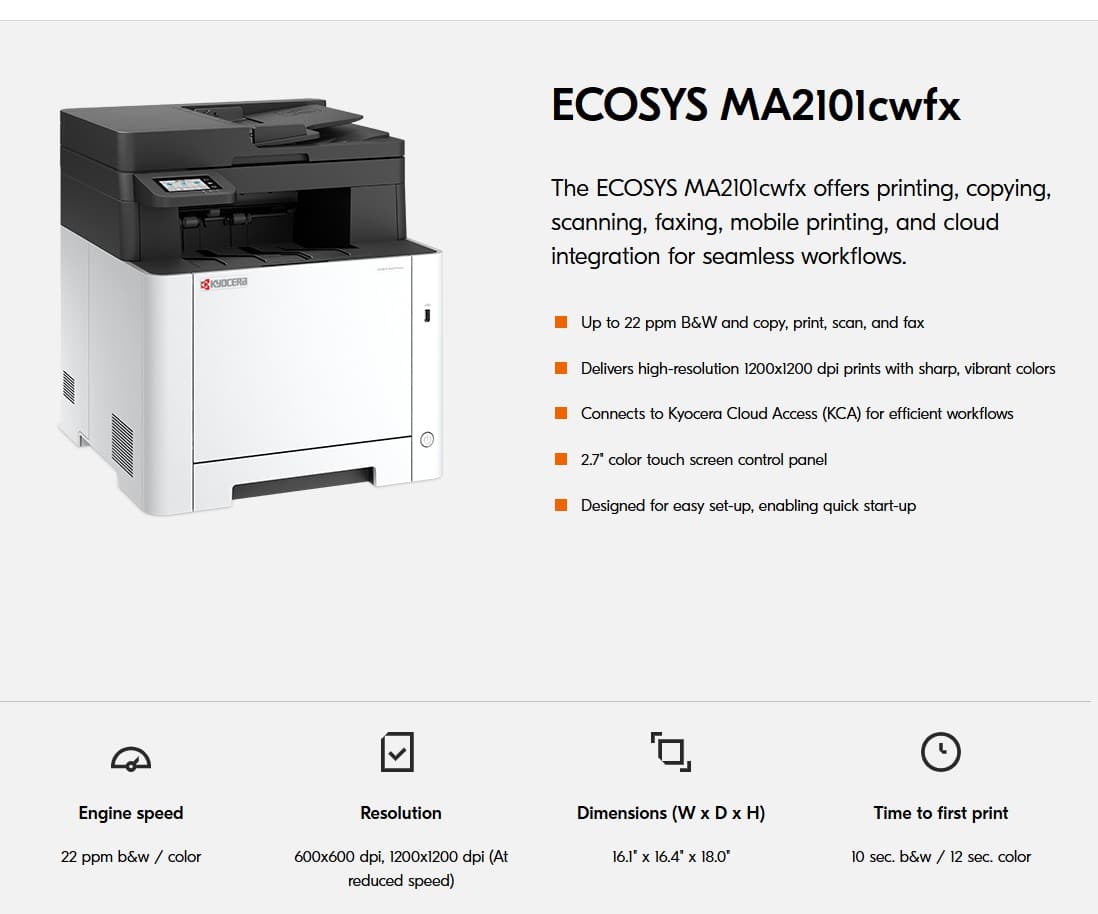 Kyocera ECOSYS MA2101cwfx [110C222US0]
