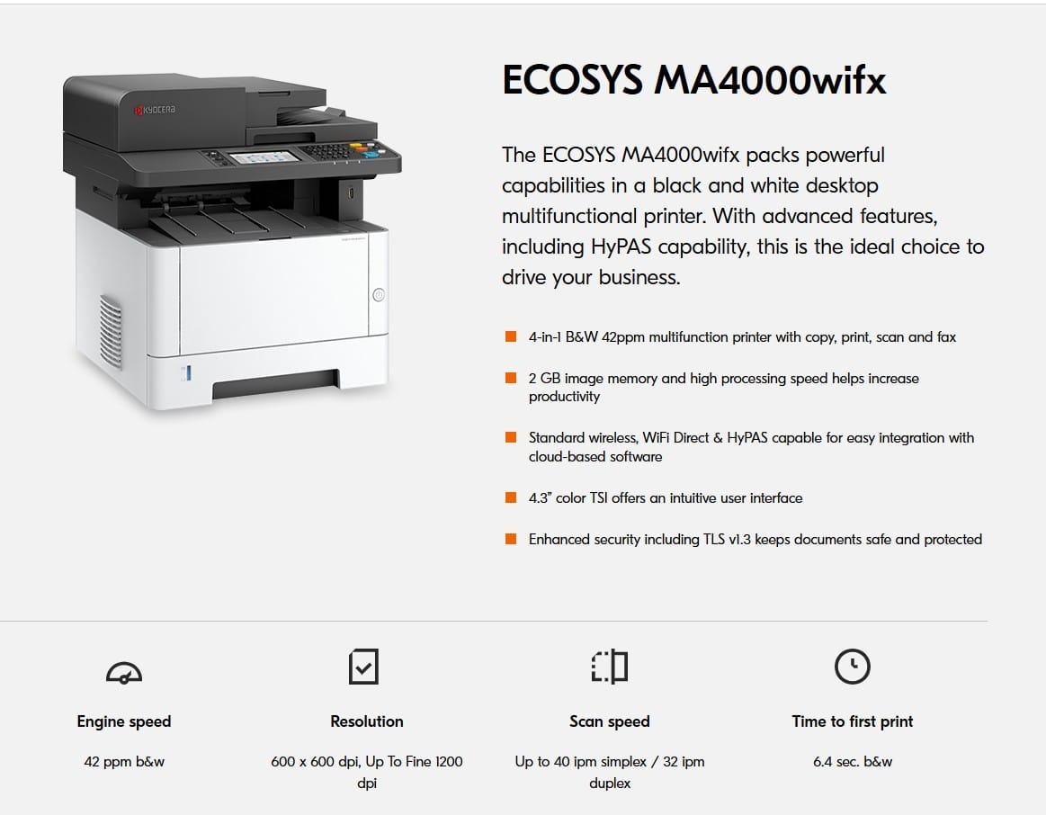 Kyocera ECOSYS MA4000wifx [110C1D2US0]