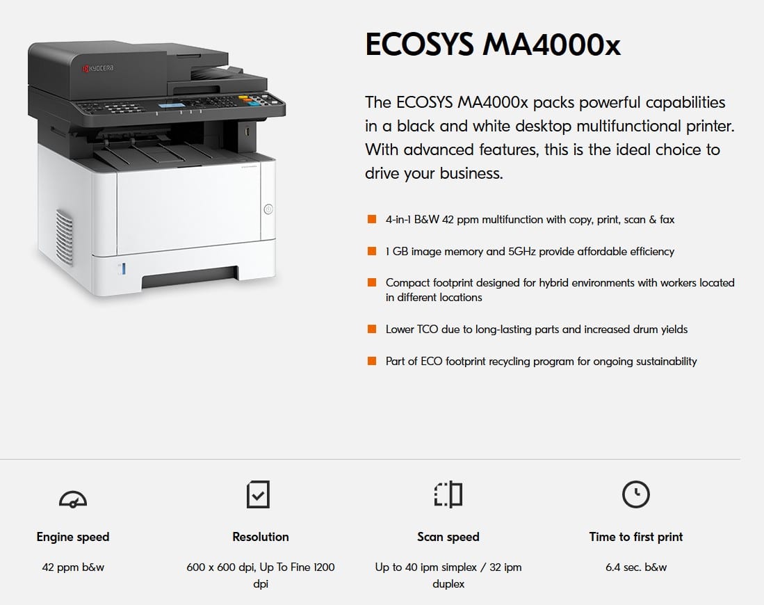 Kyocera ECOSYS MA4000x [110C142US0]