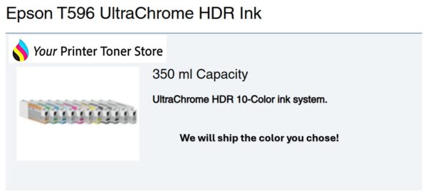 Epson T596 White 350mL T596C00